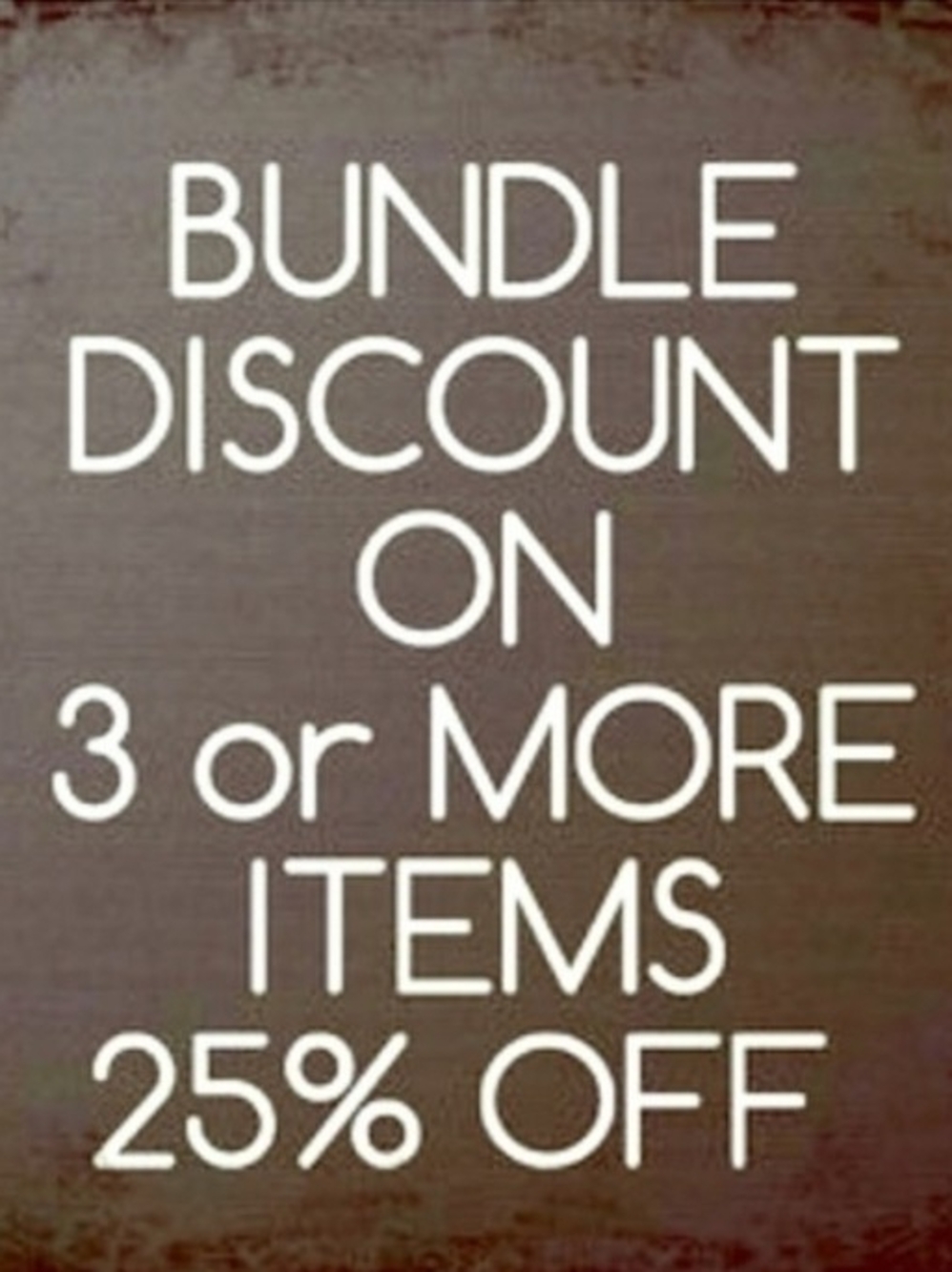 Brown White Graphic Bundle Discount Sign